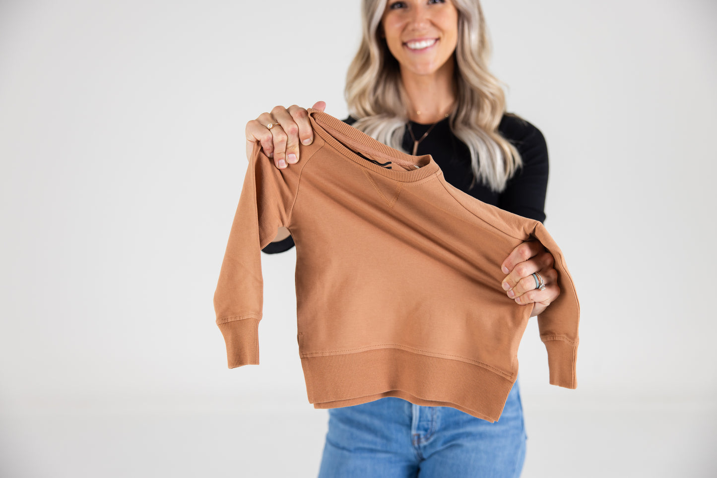 CloudCalm Crew Sweatshirt: Camel
