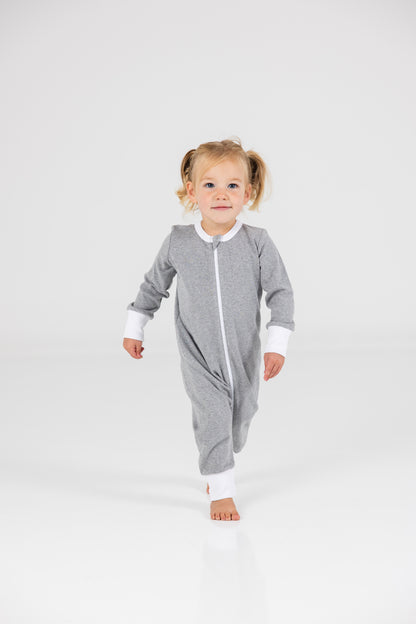 FlexiZip Romper: Grey