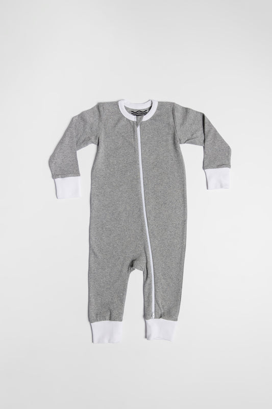 FlexiZip Romper: Grey